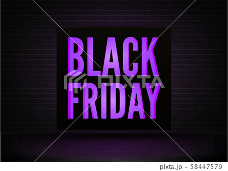 Black Friday discounts realistic vector banner template 58447579