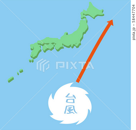 台風（熱帯低気圧）と日本列島 58447704