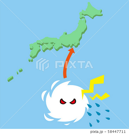 首都圏に上陸する予定の台風（熱帯低気圧） 58447711