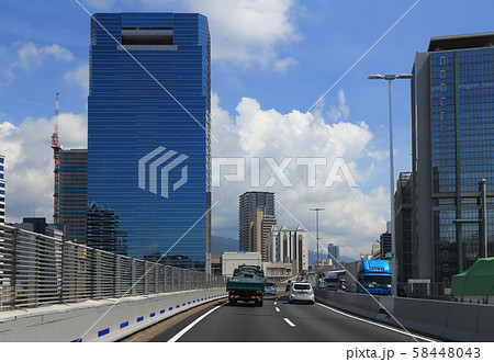 阪神高速3号神戸線、大坂方面行き、神戸駅・弁天町付近 58448043
