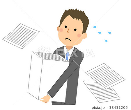 ビジネスマン 激務 58451206