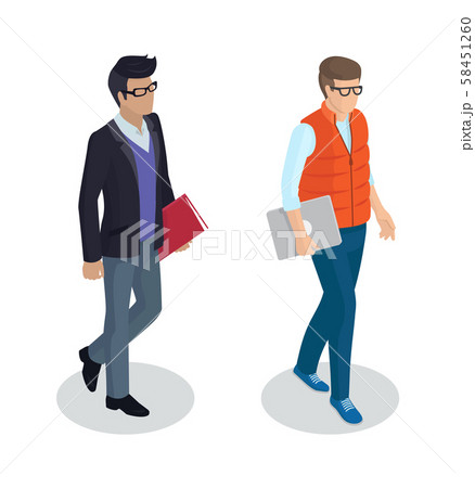 Businessman and Developer Set Vector Illustration 58451260