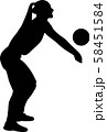 volleyball girl player. women group play 58451584
