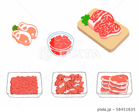 さまざまな部位の食肉　セット 58451635