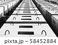アートモノクロ写真　コンクリートブロック 58452884