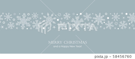 blue christmas card with white seamless pattern snowflakes 58456760