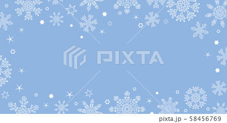 white christmas snowflake border on blue background white christmas snowflake border on blue background 58456769