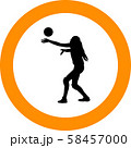 volleyball girl player. women group play 58457000