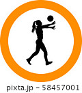 volleyball girl player. women group play 58457001