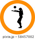 volleyball girl player. women group play 58457002