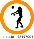 volleyball girl player. women group play 58457004