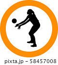 volleyball girl player. women group play 58457008