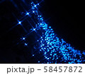 青いクリスマスイルミネーション 58457872