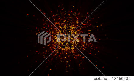 3D rendering golden particles shimmer and create bokeh on a black background. Computer generated 3D rendering golden particles shimmer and create bokeh on a black background. Computer generated 58460289