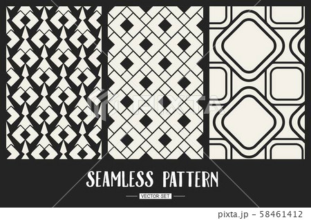 Abstract concept vector monochrome geometric pattern. Black and white minimal background. Creative 58461412