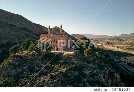 Aerial of Sanctuary of Santa Maria Magdalena Aerial of Sanctuary of Santa Maria Magdalena 58461634
