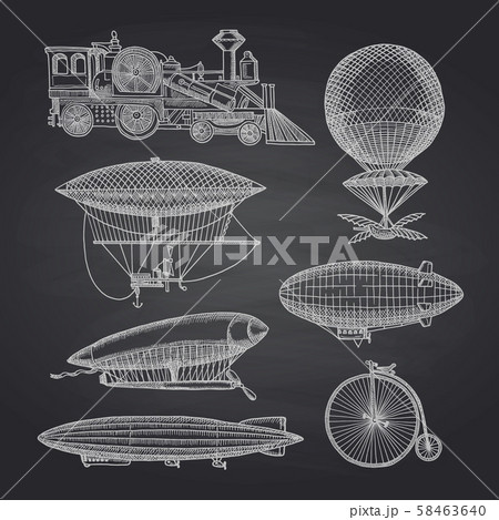 Vector dirigibles illustration 58463640