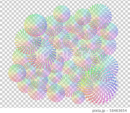 Multicolored abstract of ovals, circles, and rounded squares Multicolored abstract of ovals, circles, and rounded squares 58463654