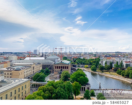 Skyline aerial view of Berlin city, Germany. 58465027