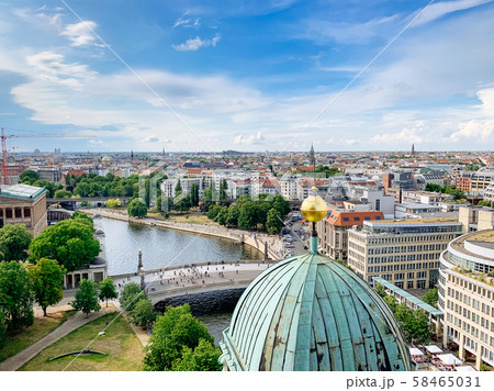 Skyline aerial view of Berlin city, Germany. 58465031