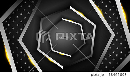 The hexagon vector background overlaps のイラスト素材 [58465893] - PIXTA