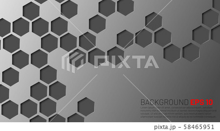 Abstract gray hexagon with a white background. 58465951