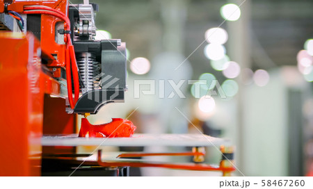 Automatic three dimensional 3D printer machine printing plastic model 58467260