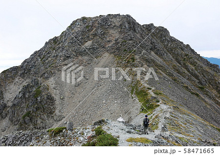 北アルプス 大喰岳縦走路からの風景 中岳山頂への道 北アルプス 大喰岳縦走路からの風景 中岳山頂への道 58471665