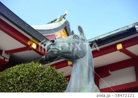 西宮神社の神馬像 西宮神社の神馬像 58472121