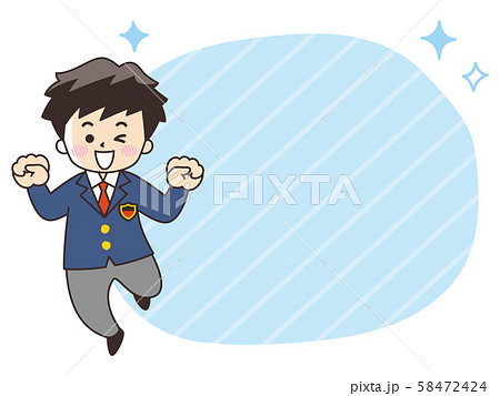 中高生の男子　吹き出し 58472424