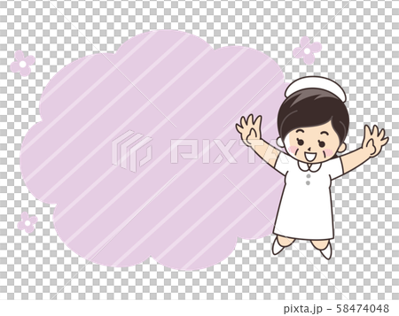 Veteran nurse woman speech bubble Veteran nurse woman speech bubble 58474048