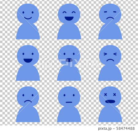 Simple human facial expression set Simple human facial expression set 58474488