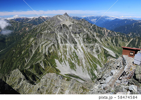 北アルプス 北穂高岳山頂からの風景 槍ヶ岳からの大キレット縦走路を望む 北アルプス 北穂高岳山頂からの風景 槍ヶ岳からの大キレット縦走路を望む 58474584