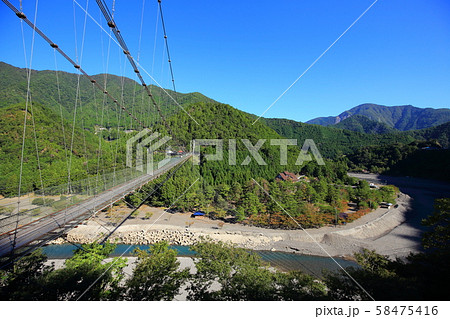 十津川谷瀬の吊り橋 十津川谷瀬の吊り橋 58475416