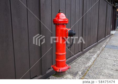 Old Traditional Fire Hydrant Hose in Takayama, Japan Old Traditional Fire Hydrant Hose in Takayama, Japan 58475474