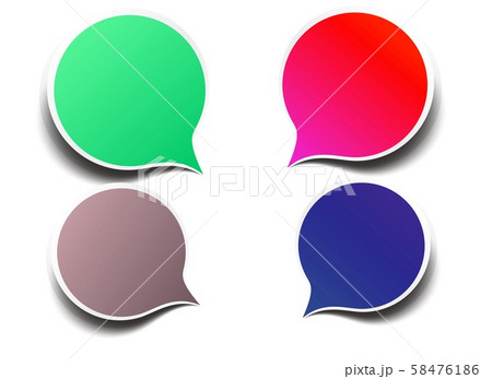 Speech bubbles with space for text on white background. 58476186