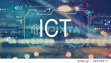 Information and communications technology with blurred city lights Information and communications technology with blurred city lights 58476677