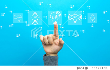 LiFi theme with hand 58477166