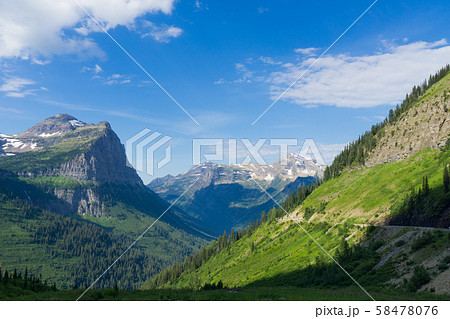グレイシャー国立公園の写真素材