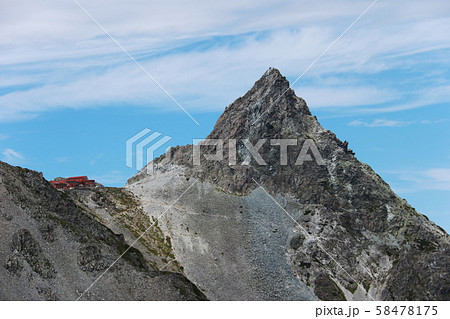 北アルプス 槍穂高連峰 中岳南岳縦走路からの風景 中岳大喰岳越しに槍ヶ岳を望む 北アルプス 槍穂高連峰 中岳南岳縦走路からの風景 中岳大喰岳越しに槍ヶ岳を望む 58478175