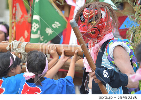 秋祭り 兵庫県東播磨 祭を盛り上げる天狗の写真素材 [58480336] - PIXTA