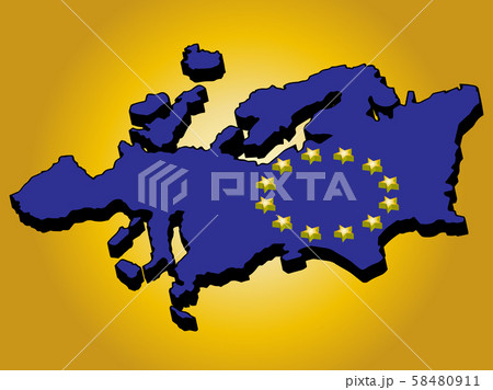 Europe map flag 3d Vector illustration eps 10 58480911