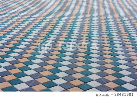 Mosaic of color stylish modern paving stones. 58481981
