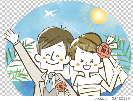 ウェディング-海外挙式-新婚夫婦 ウェディング-海外挙式-新婚夫婦 58482139