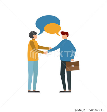 Dialogs of two businessman Dialogs of two businessman 58482219