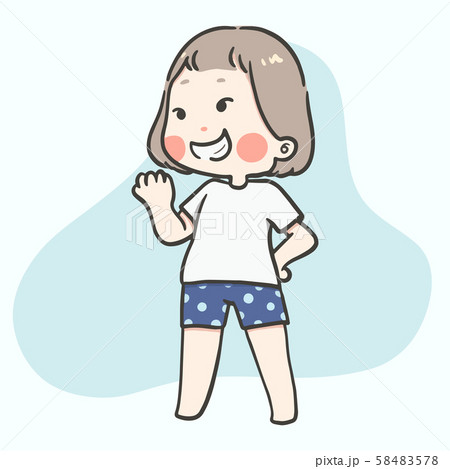 Kawaii cute girl with varieties action and feeling Kawaii cute girl with varieties action and feeling 58483578