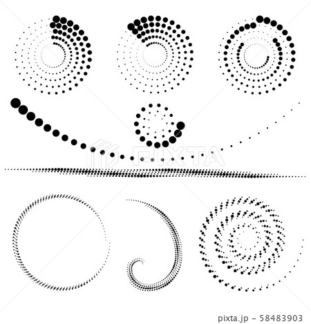 Halftone circle frame, abstract dots logo emblem Halftone circle frame, abstract dots logo emblem 58483903