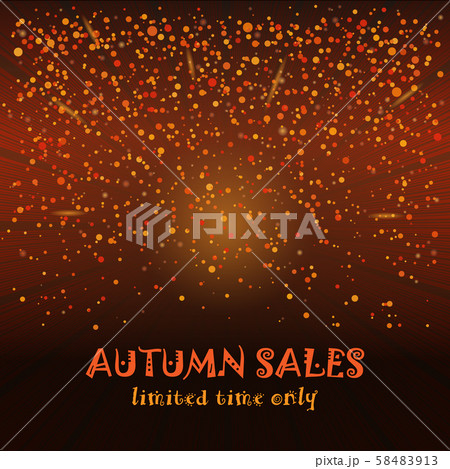 autumn sales background in golden colors 58483913