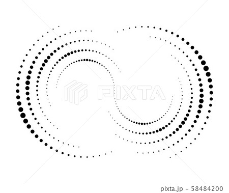 Halftone round as icon or background. Black Halftone round as icon or background. Black 58484200