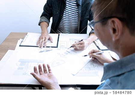 Group of engineer or architectural 58484780